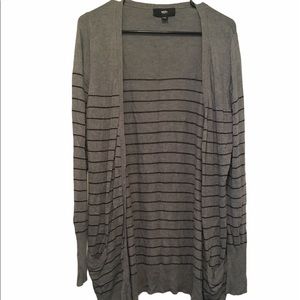 Women’s striped long sleeve long length cardigan